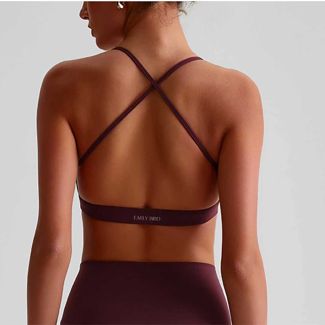 Cherry Soft Cross Back Sports BH