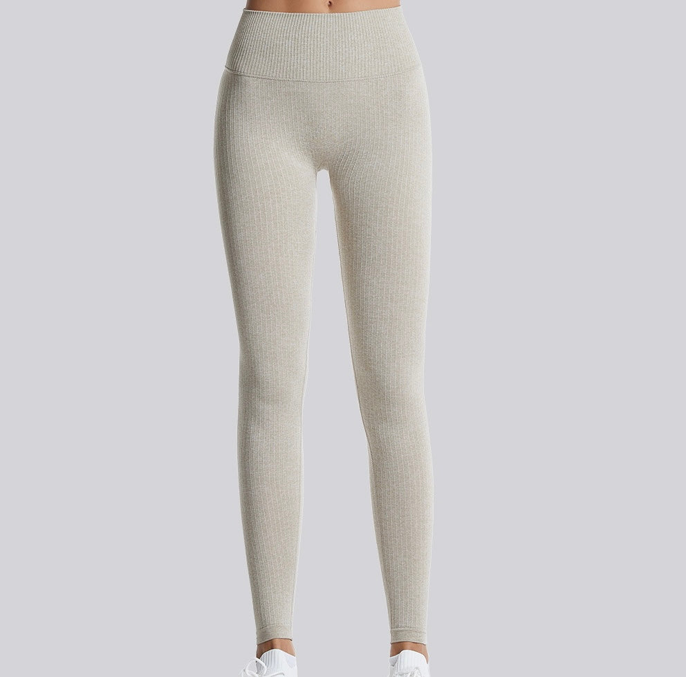 Cappuccino Ribbed Tights