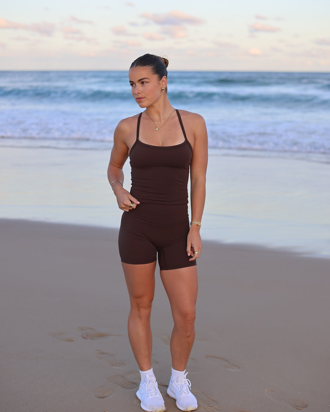 Mocha Soft Pilates Shorts