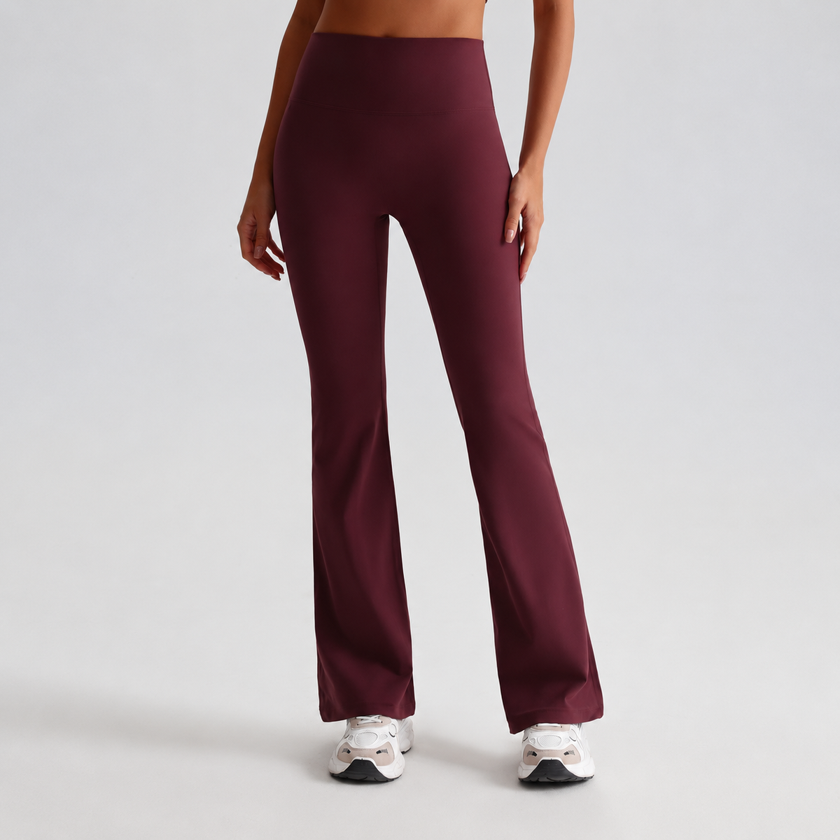 Cherry Soft Pilates Flared Tights