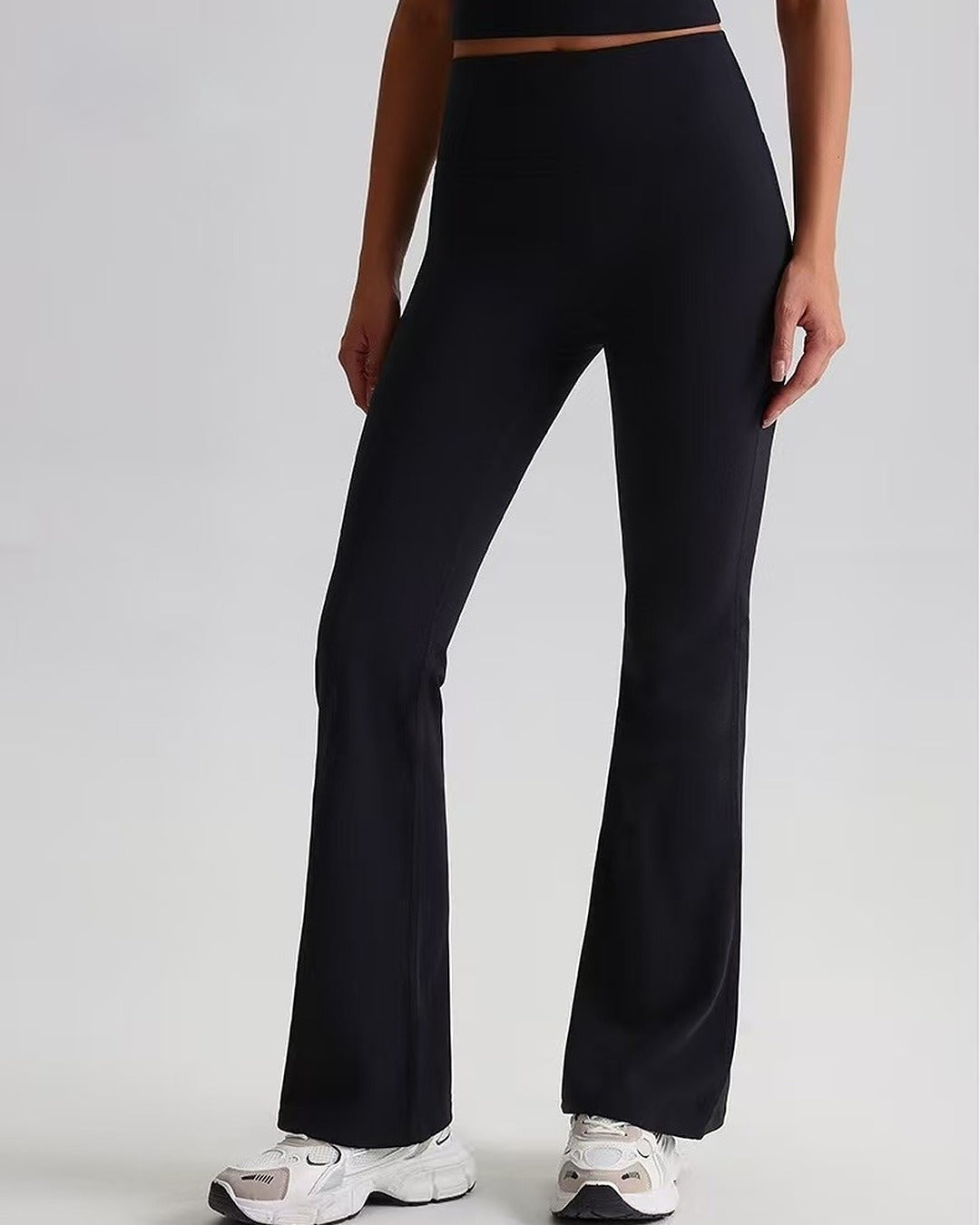 Black Soft Pilates Flared Tights